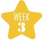 yellow star icon with text week 3